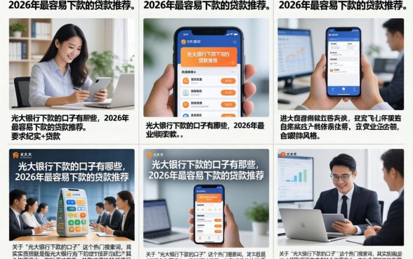 光大银行下款的口子有哪些，2026年最容易下款的贷款推荐