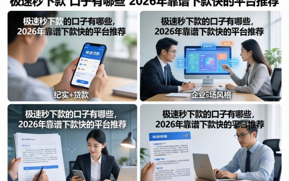 极速秒下款的口子有哪些，2026年靠谱下款快的平台推荐