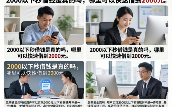 2000以下秒借钱是真的吗，哪里可以快速借到2000元