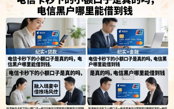 电信卡秒下的小额口子是真的吗，电信黑户哪里能借到钱