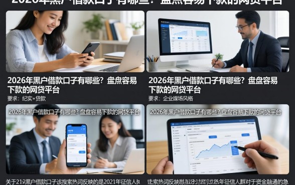 2026年黑户借款口子有哪些？盘点容易下款的网贷平台