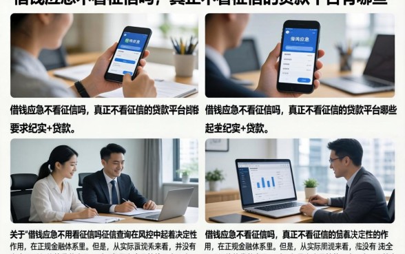 借钱应急不看征信吗，真正不看征信的贷款平台有哪些