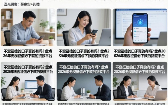 不查征信的口子真的有吗？盘点2026年无视征信必下款的贷款平台