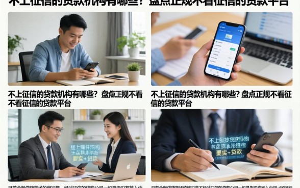 不上征信的贷款机构有哪些？盘点正规不看征信的贷款平台