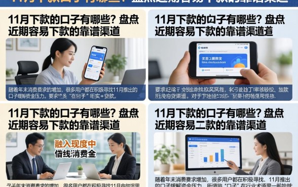 11月下款的口子有哪些？盘点近期容易下款的靠谱渠道