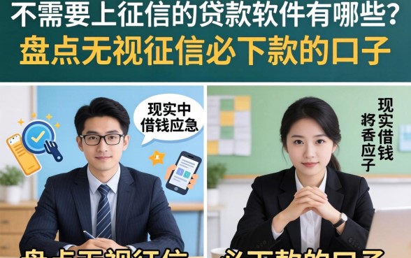不需要上征信的贷款软件有哪些？盘点无视征信必下款的口子