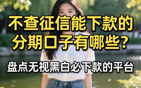 不查征信能下款的分期口子有哪些？盘点无视黑白必下款的平台