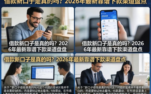 借款新口子是真的吗？2026年最新靠谱下款渠道盘点