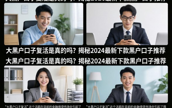 大黑户口子复活是真的吗？揭秘2026最新下款黑户口子推荐