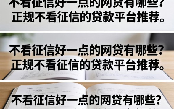 不看征信好一点的网贷有哪些？正规不看征信的贷款平台推荐