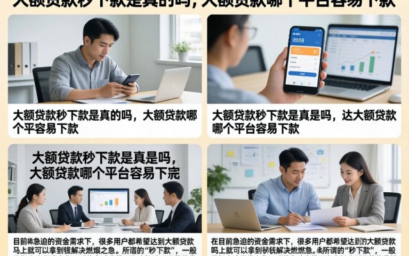 大额贷款秒下款是真的吗，大额贷款哪个平台容易下款
