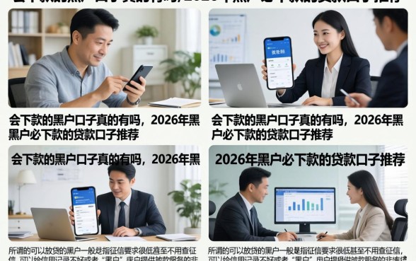 会下款的黑户口子真的有吗，2026年黑户必下款的贷款口子推荐