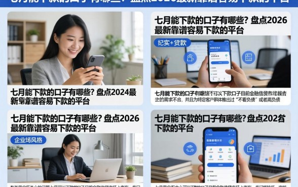 七月能下款的口子有哪些？盘点2026最新靠谱容易下款的平台