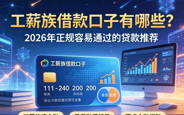 工薪族借款口子有哪些？2026年正规容易通过的贷款推荐