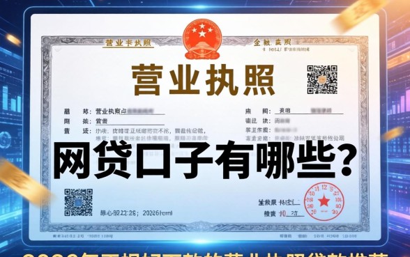 营业执照网贷口子有哪些？2026年正规好下款的营业执照贷款推荐