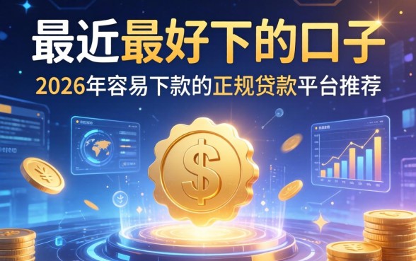 最近最好下的口子有哪些？2026年容易下款的正规贷款平台推荐