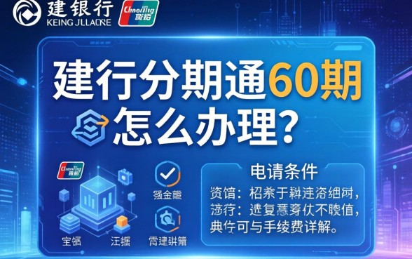 建行分期通60期怎么办理？申请条件与手续费详解