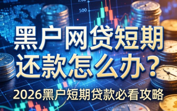 黑户网贷短期还款怎么办？2026黑户短期贷款必看攻略