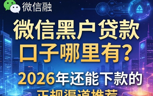 2026年还能下款的正规渠道推荐