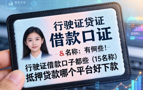 行驶证抵押贷款哪个平台好下款