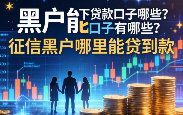 黑户能下贷款的口子有哪些？征信黑户哪里能贷到款