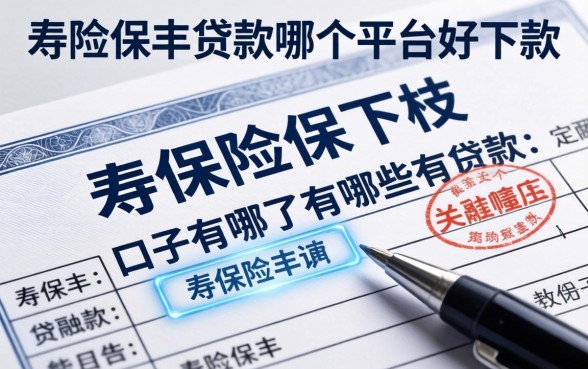 寿险保单下款的口子有哪些，寿险保单贷款哪个平台好下款