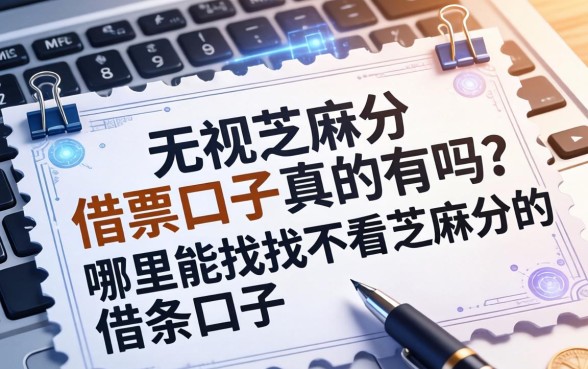无视芝麻分的借条口子真的有吗？哪里能找到不看芝麻分的借条口子