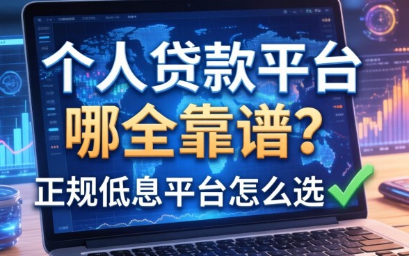 个人贷款平台中哪个靠谱?正规低息平台怎么选 个人贷款平台中哪个靠谱