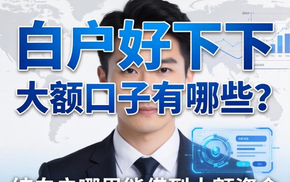 白户好下的大额口子有哪些?纯白户哪里能借到大额资金 白户好下的大额口子有哪些
