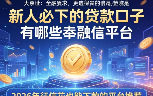 新人必下的贷款口子有哪些，2026年征信花也能下款的平台推荐