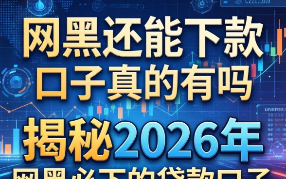 揭秘2026年网黑必下的贷款口子