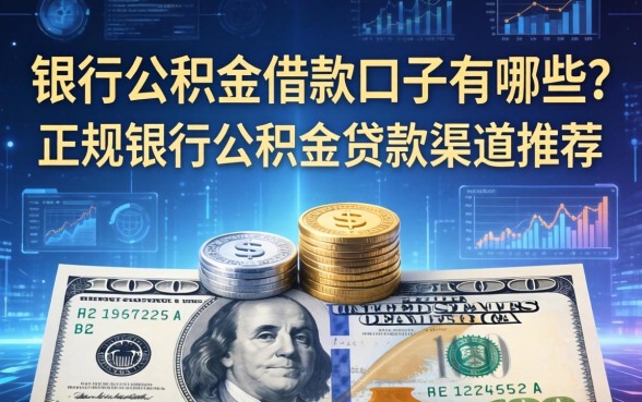 银行公积金借款口子有哪些？正规银行公积金贷款渠道推荐