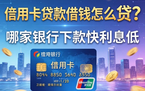 信用卡贷款借钱怎么贷?哪家银行下款快利息低 信用卡贷款借钱怎么贷