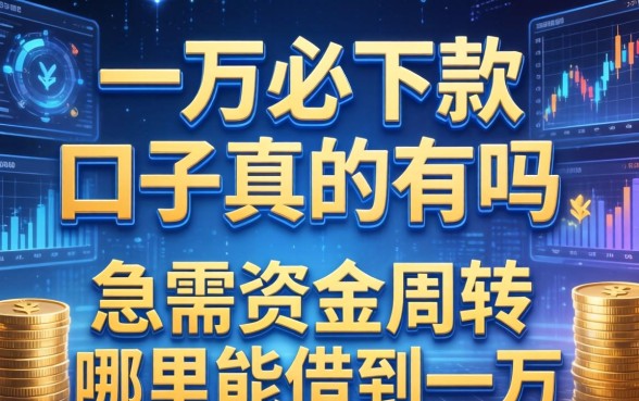 一万必下款的口子真的有吗，急需资金周转哪里能借到一万