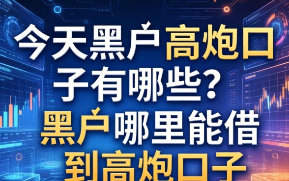 今天黑户高炮口子有哪些？黑户哪里能借到高炮口子？