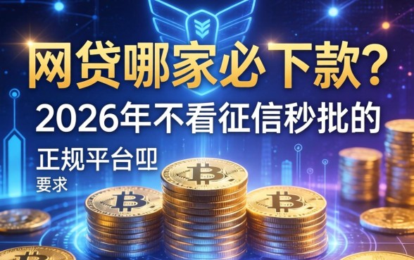 网贷哪家必下款？2026年不看征信秒批的正规平台有哪些