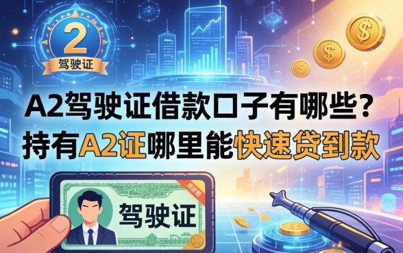 a2驾驶证借款口子有哪些？持有A2证哪里能快速贷到款
