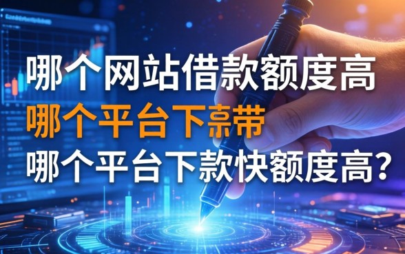 哪个网站借款额度高,哪个平台下款快额度高? 哪个平台下款快额度高
