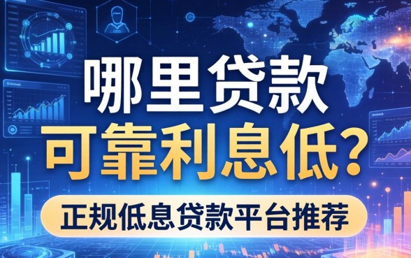 哪里贷款可靠利息低？正规低息贷款平台推荐