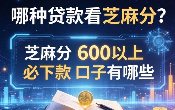 哪种贷款看芝麻分？芝麻分600以上必下款的口子有哪些