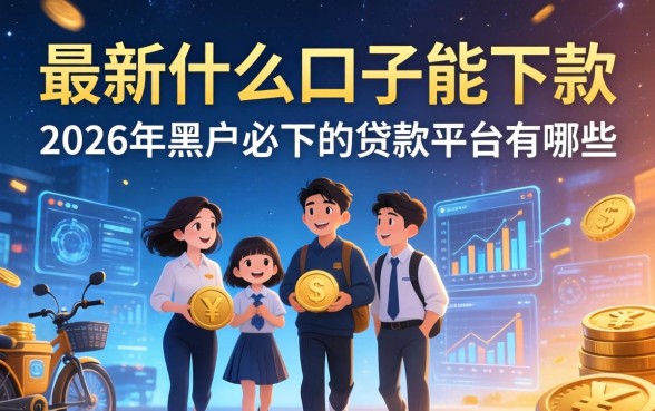 最新什么口子能下款，2026年黑户必下的贷款平台有哪些