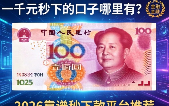 2026靠谱秒下款平台推荐