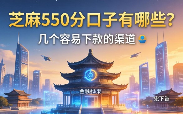 芝麻550分口子有哪些？分享几个容易下款的渠道