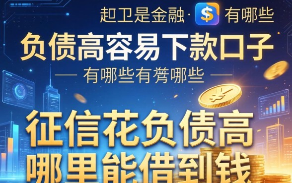 负债高容易下款的口子有哪些，征信花负债高哪里能借到钱