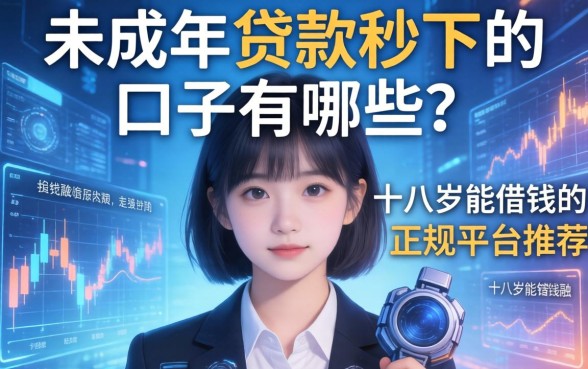 未成年贷款秒下的口子有哪些？十八岁能借钱的正规平台推荐