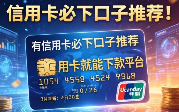 有信用卡必下口子推荐，有信用卡就能下款的平台有哪些？