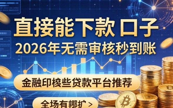 直接能下款的口子有哪些，2026年无需审核秒到账的贷款平台推荐