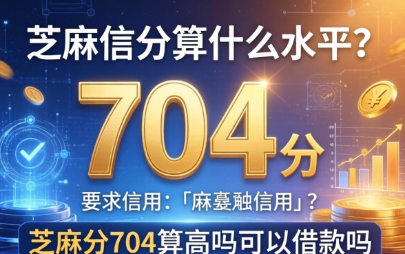 芝麻信用704分算什么水平？芝麻分704算高吗可以借款吗