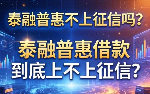 泰融普惠不上征信吗？泰融普惠借款到底上不上征信？