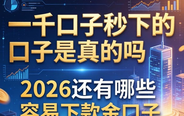 一千口子秒下的口子是真的吗，2026还有哪些容易下款的口子